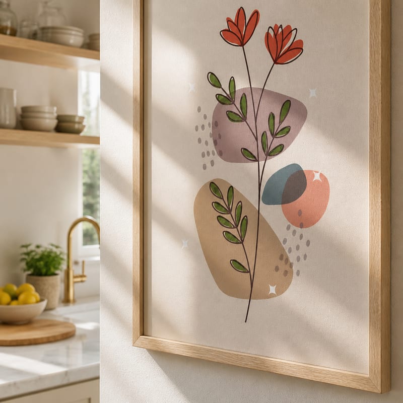 Photo 03: close-up of the framed print and its paper texture