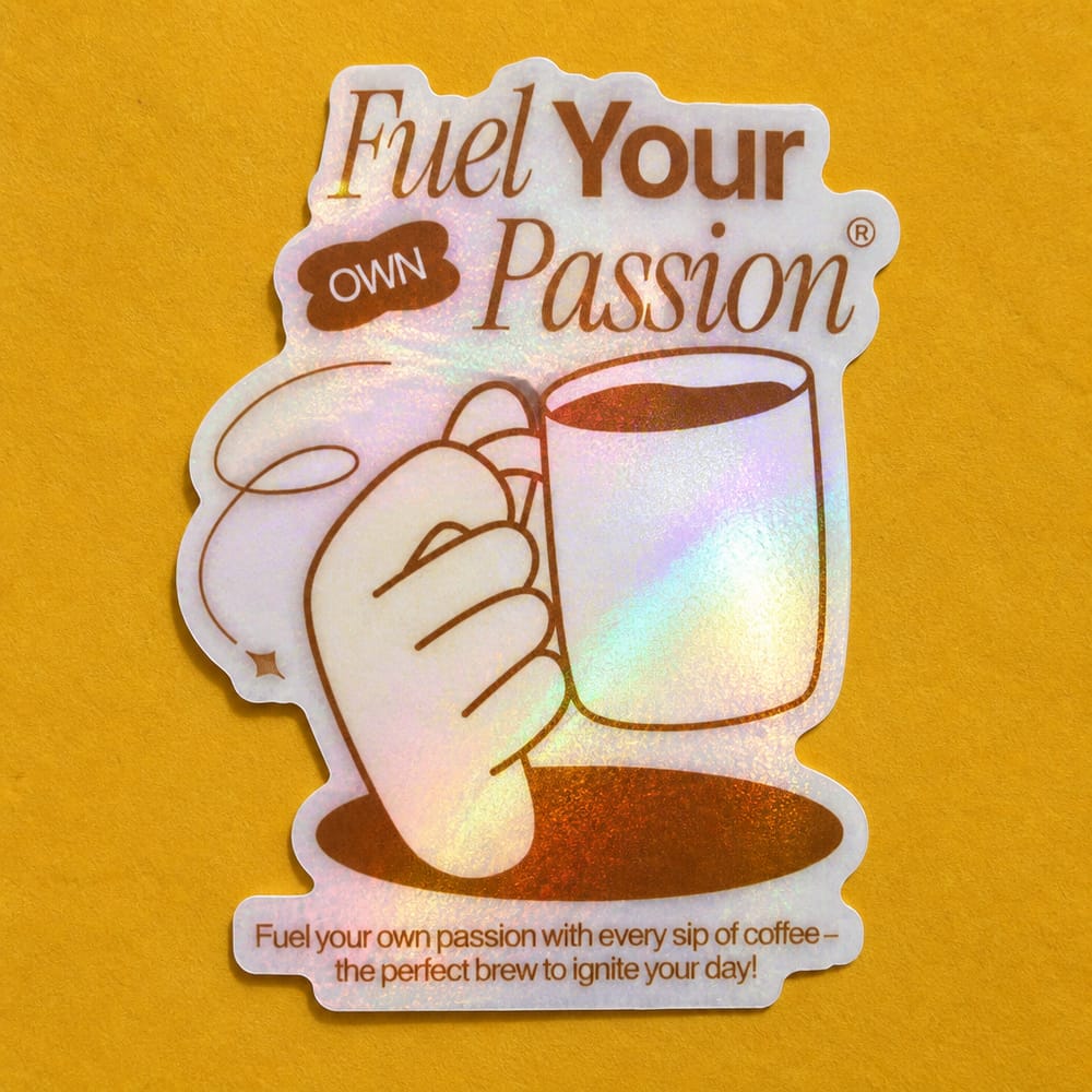 Holographic sticker mockup