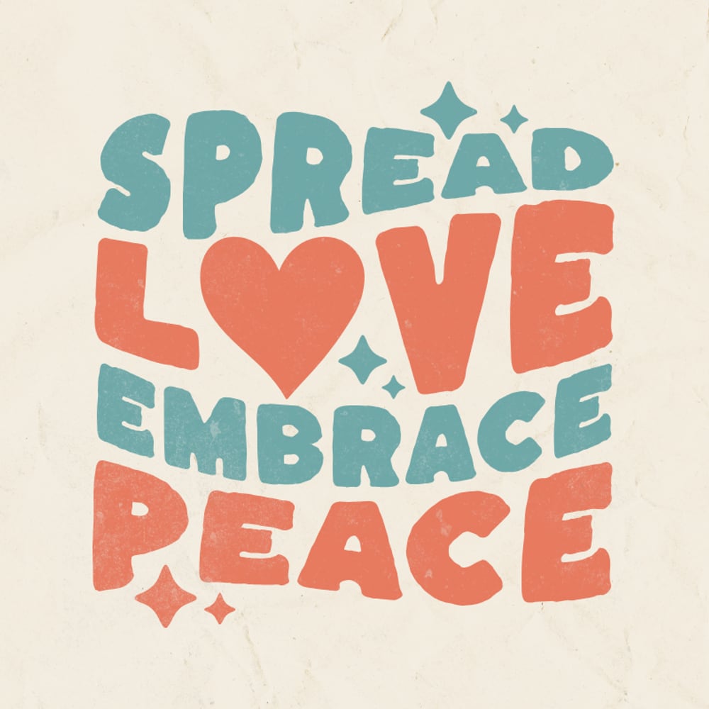 The flat "Spread Love" design file