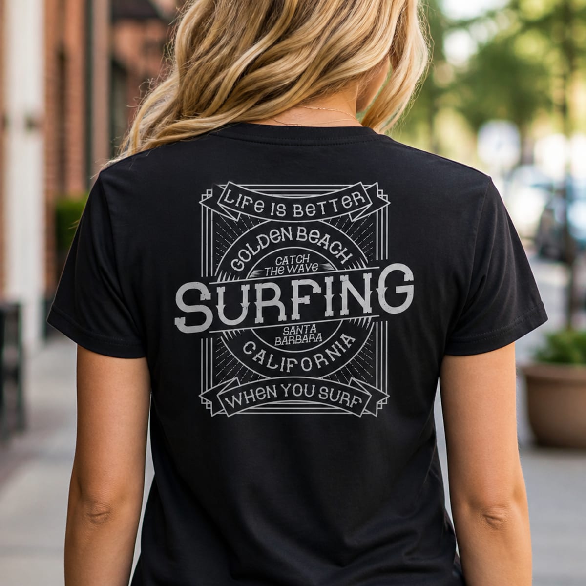 T-shirt mockup back view